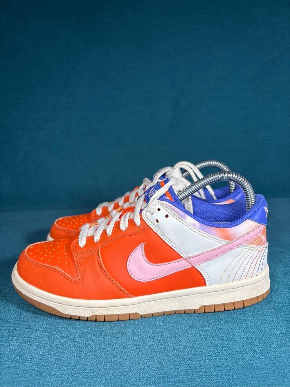 Nike Dunk Low GS Safety Orange Pink Foam Royal Size 5.5Y Women's 7 FN0600-801